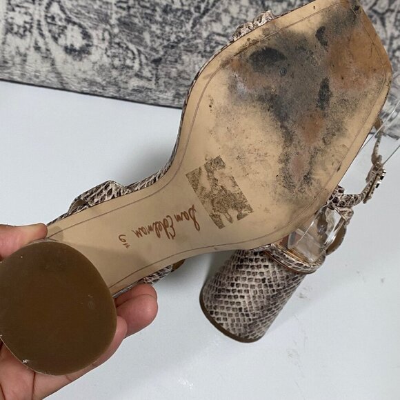 SAM EDELMAN KIA BLOCK HEEL SANDAL Size 6.5 - Picture 6 of 7